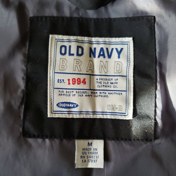 Old Navy Vintage Gas Station Jacket (Black, M) Y2K - Picture 5 of 10